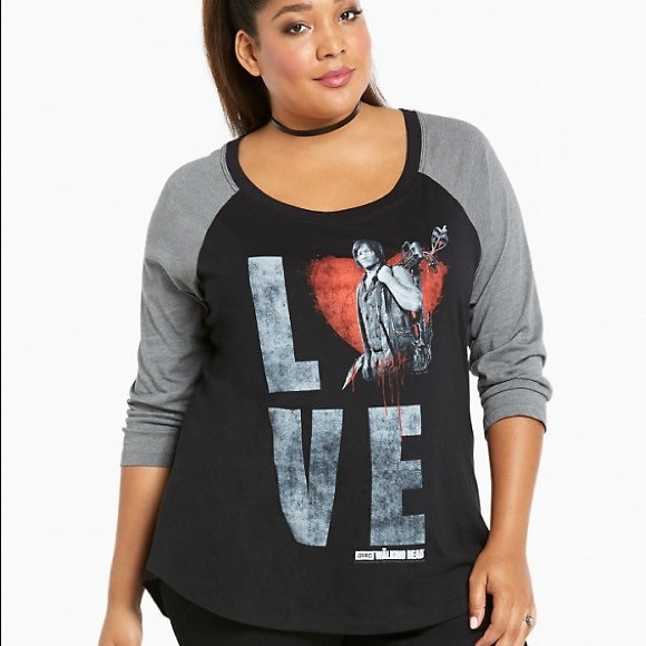 torrid Tops - Torrid Daryl baseball tee 3x